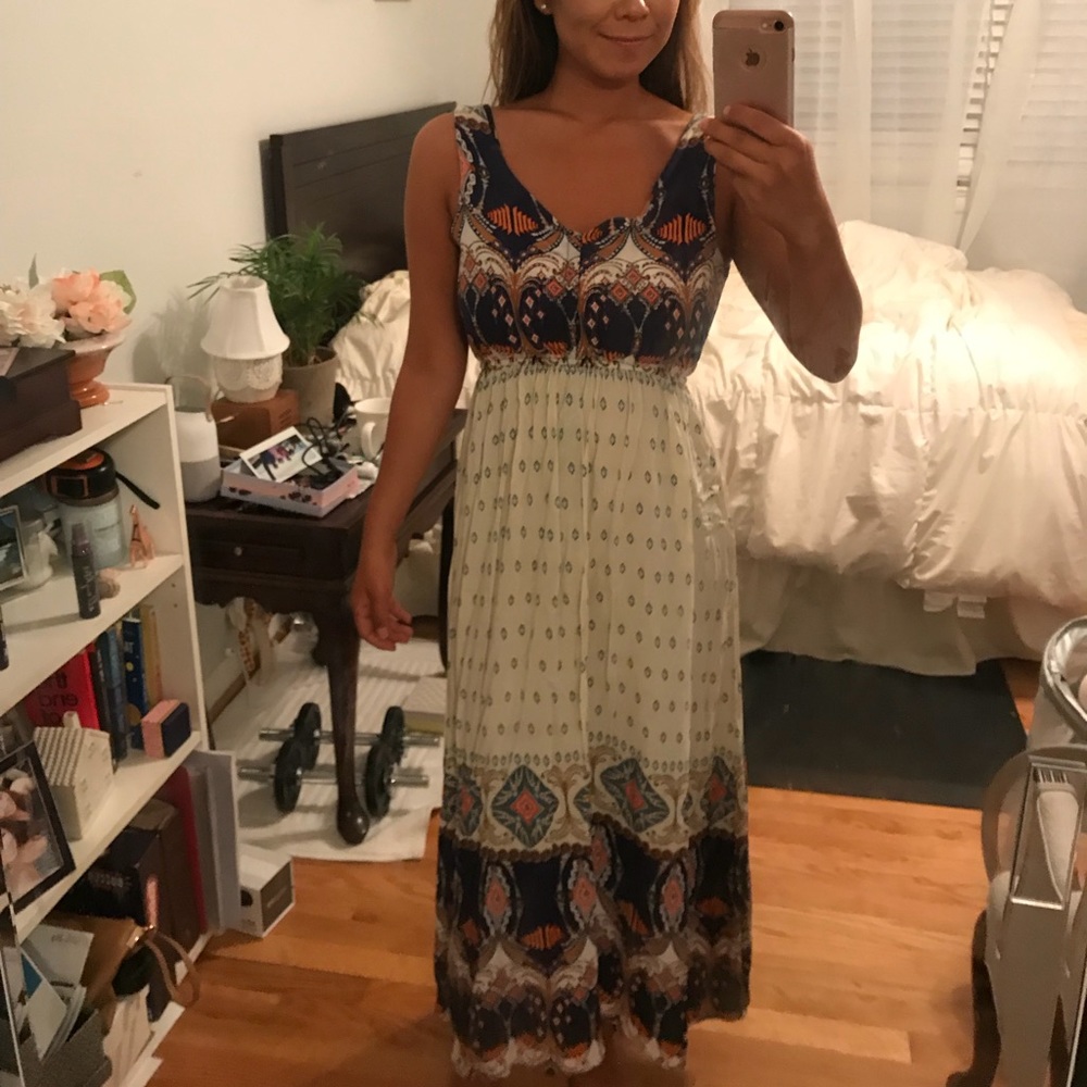 multi colored maxi dress